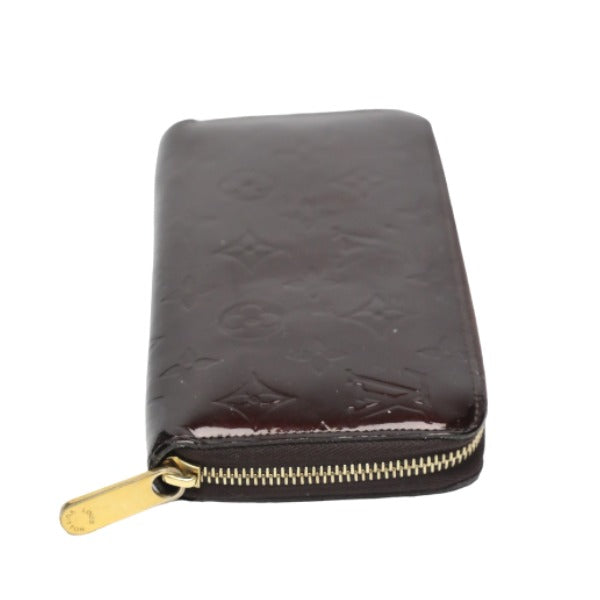 LOUIS VUITTON Long Wallet Purse M93522 Monogram Vernis Amarrant Zip Around Monogram Vernis Zippy wallet Women Used Authentic