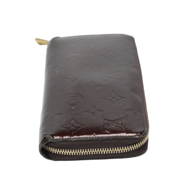 LOUIS VUITTON Long Wallet Purse M93522 Monogram Vernis Amarrant Zip Around Monogram Vernis Zippy wallet Women Used Authentic