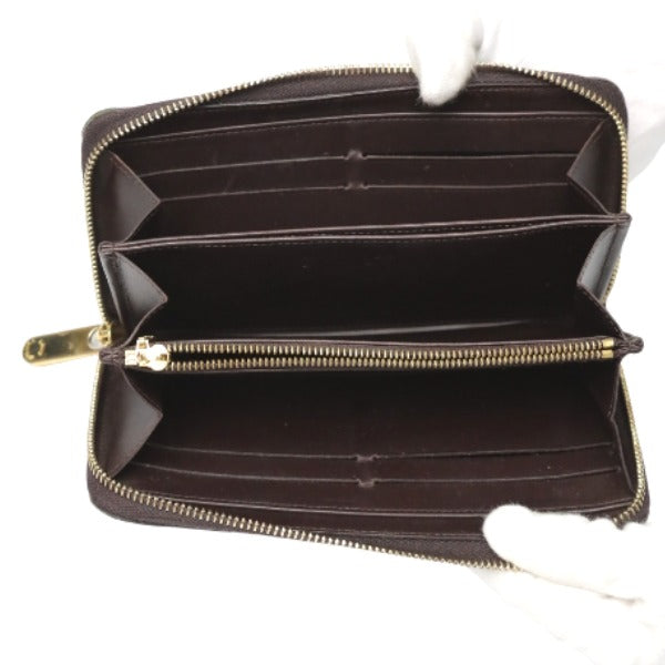 LOUIS VUITTON Long Wallet Purse M93522 Monogram Vernis Amarrant Zip Around Monogram Vernis Zippy wallet Women Used Authentic