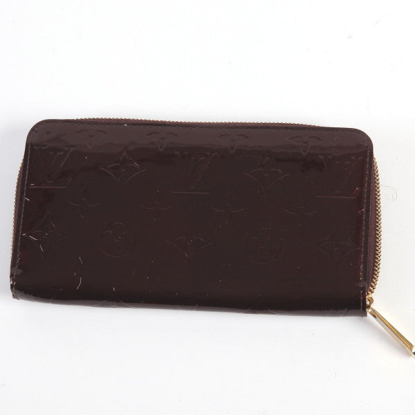 LOUIS VUITTON Long Wallet Purse M93522 Monogram Vernis Amarrant Vernis Zippy wallet