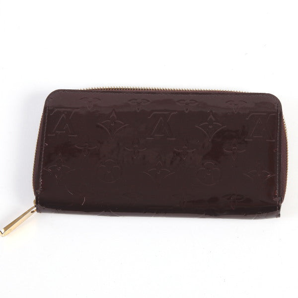 LOUIS VUITTON Long Wallet Purse M93522 Monogram Vernis Amarrant Vernis Zippy wallet
