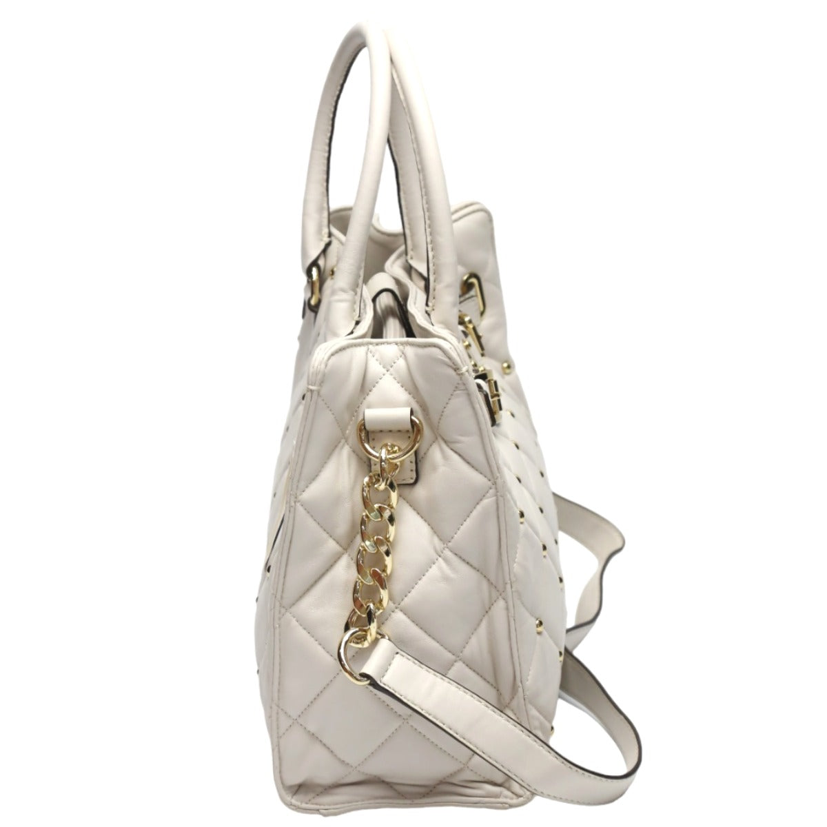 MICHAEL KORS Handbag Calfskin white 2WAYShoulder Bag Women Used Authentic
