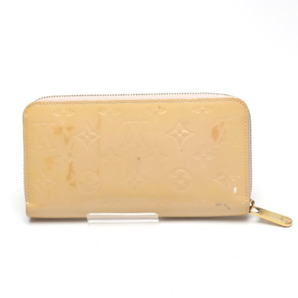 LOUIS VUITTON Long Wallet Purse M90076 Monogram Vernis Rose Angelique Vernis Zippy wallet