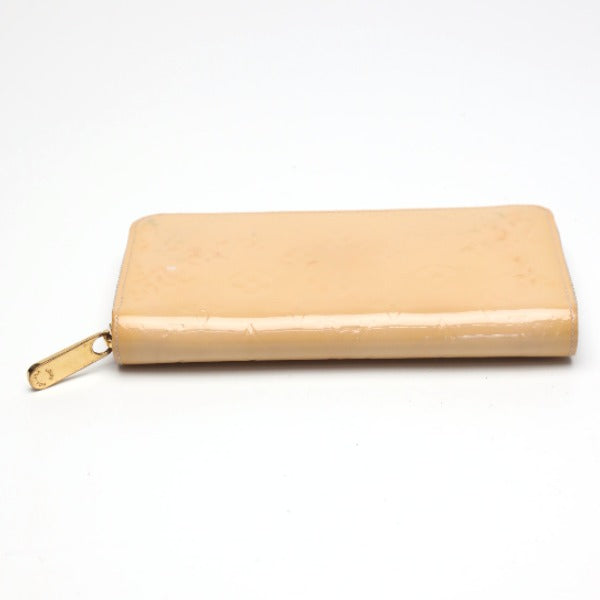 LOUIS VUITTON Long Wallet Purse M90076 Monogram Vernis Rose Angelique Vernis Zippy wallet