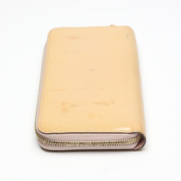 LOUIS VUITTON Long Wallet Purse M90076 Monogram Vernis Rose Angelique Vernis Zippy wallet