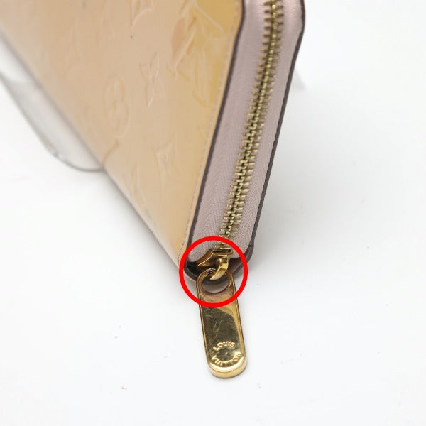 LOUIS VUITTON Long Wallet Purse M90076 Monogram Vernis Rose Angelique Vernis Zippy wallet