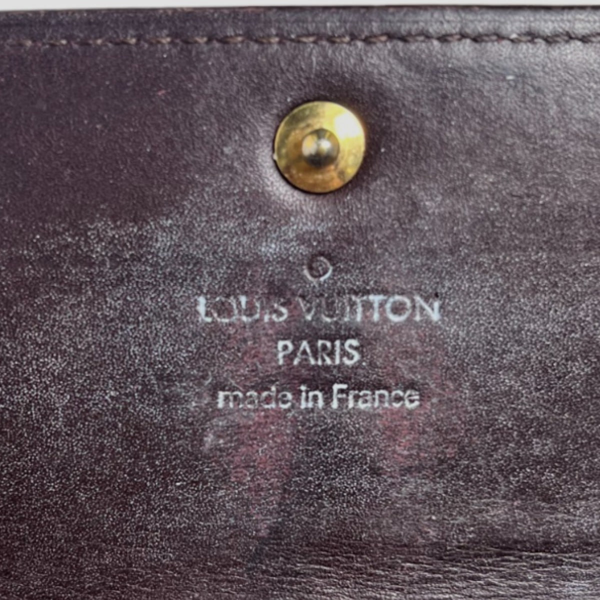 LOUIS VUITTON Long Wallet Purse M93524 Monogram Vernis Amarrant Vernis With 2-fold zipper