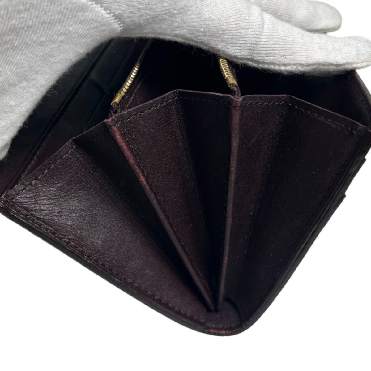 LOUIS VUITTON Long Wallet Purse M93524 Monogram Vernis Amarrant Vernis With 2-fold zipper