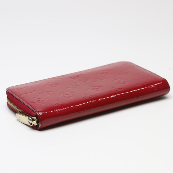 LOUIS VUITTON Long Wallet Purse M61379 Monogram Vernis Magenta Vernis Zippy wallet
