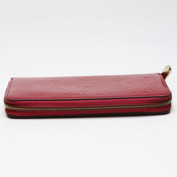 LOUIS VUITTON Long Wallet Purse M61379 Monogram Vernis Magenta Vernis Zippy wallet