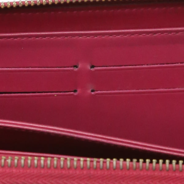 LOUIS VUITTON Long Wallet Purse M61379 Monogram Vernis Magenta Vernis Zippy wallet