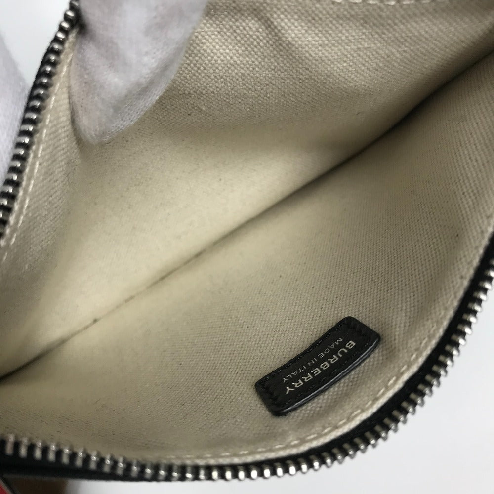 BURBERRY Pouch 8037549 canvas black logo LOVE