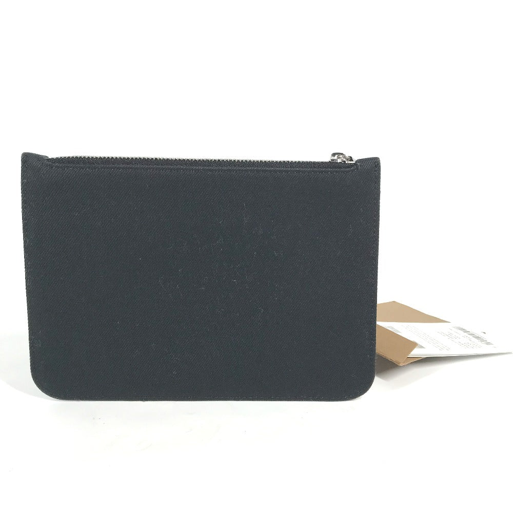 BURBERRY Pouch 8037549 canvas black logo LOVE