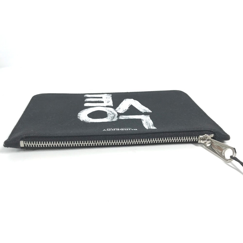 BURBERRY Pouch 8037549 canvas black logo LOVE