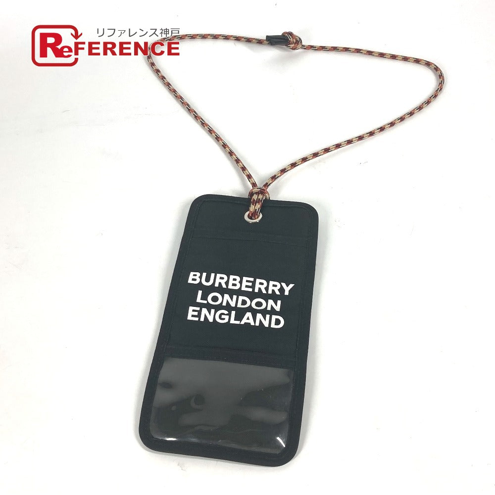 BURBERRY Pouch Nylon black Neck With Strap logo