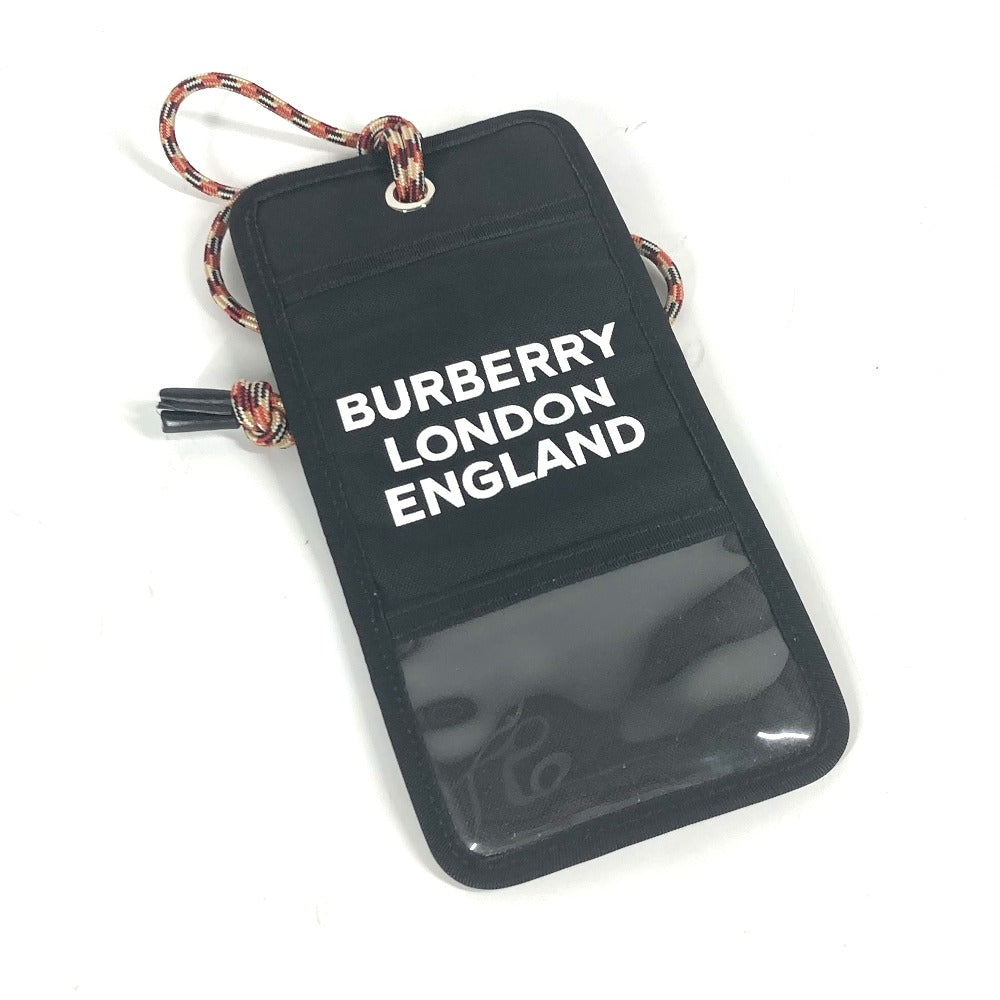 BURBERRY Pouch Nylon black Neck With Strap logo