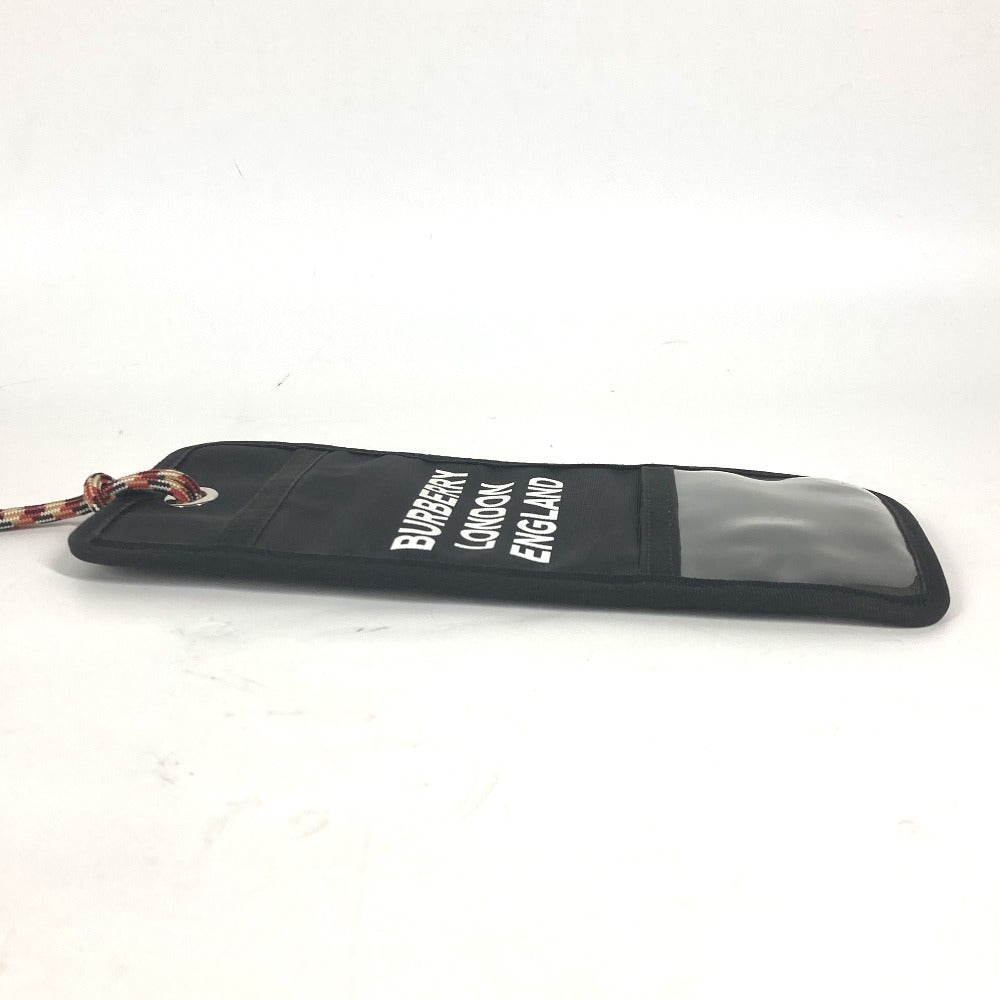 BURBERRY Pouch Nylon black Neck With Strap logo