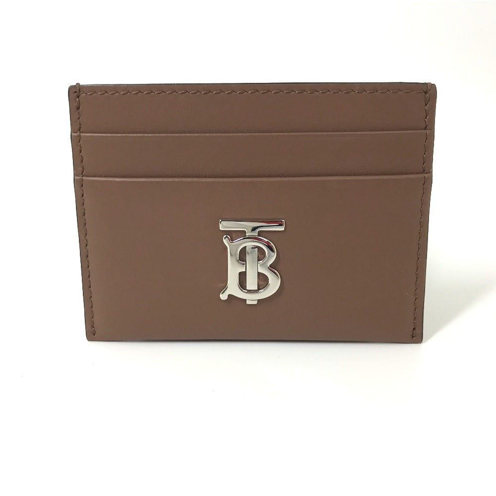 BURBERRY Card Case leather Brown logo