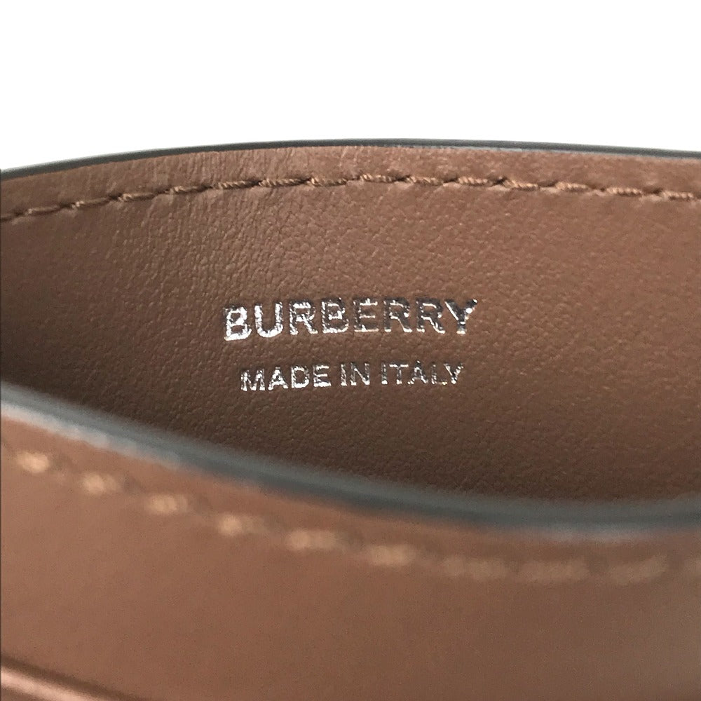 BURBERRY Card Case leather Brown logo