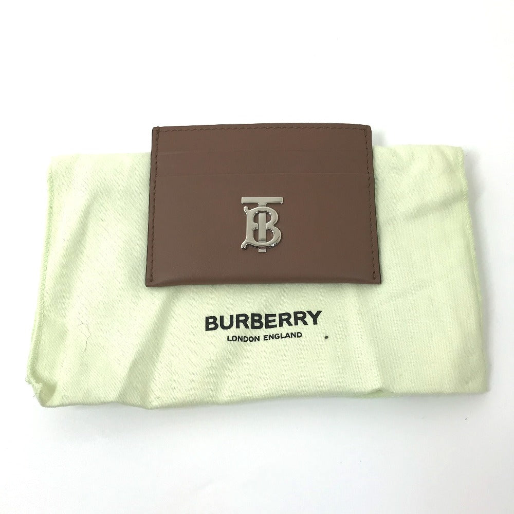 BURBERRY Card Case leather Brown logo