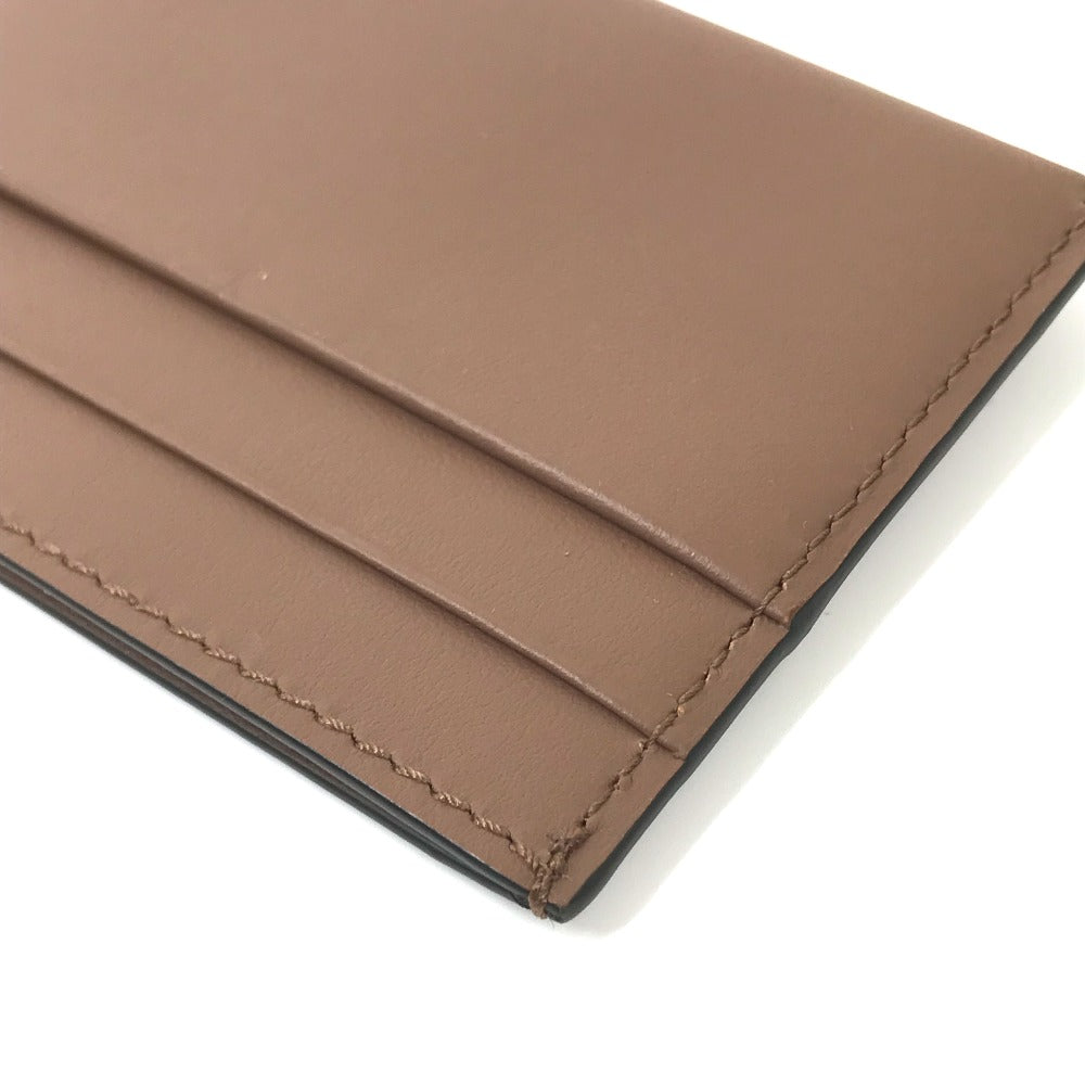 BURBERRY Card Case leather Brown logo