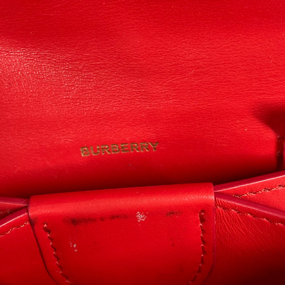 BURBERRY Folded wallet leather Red TB
