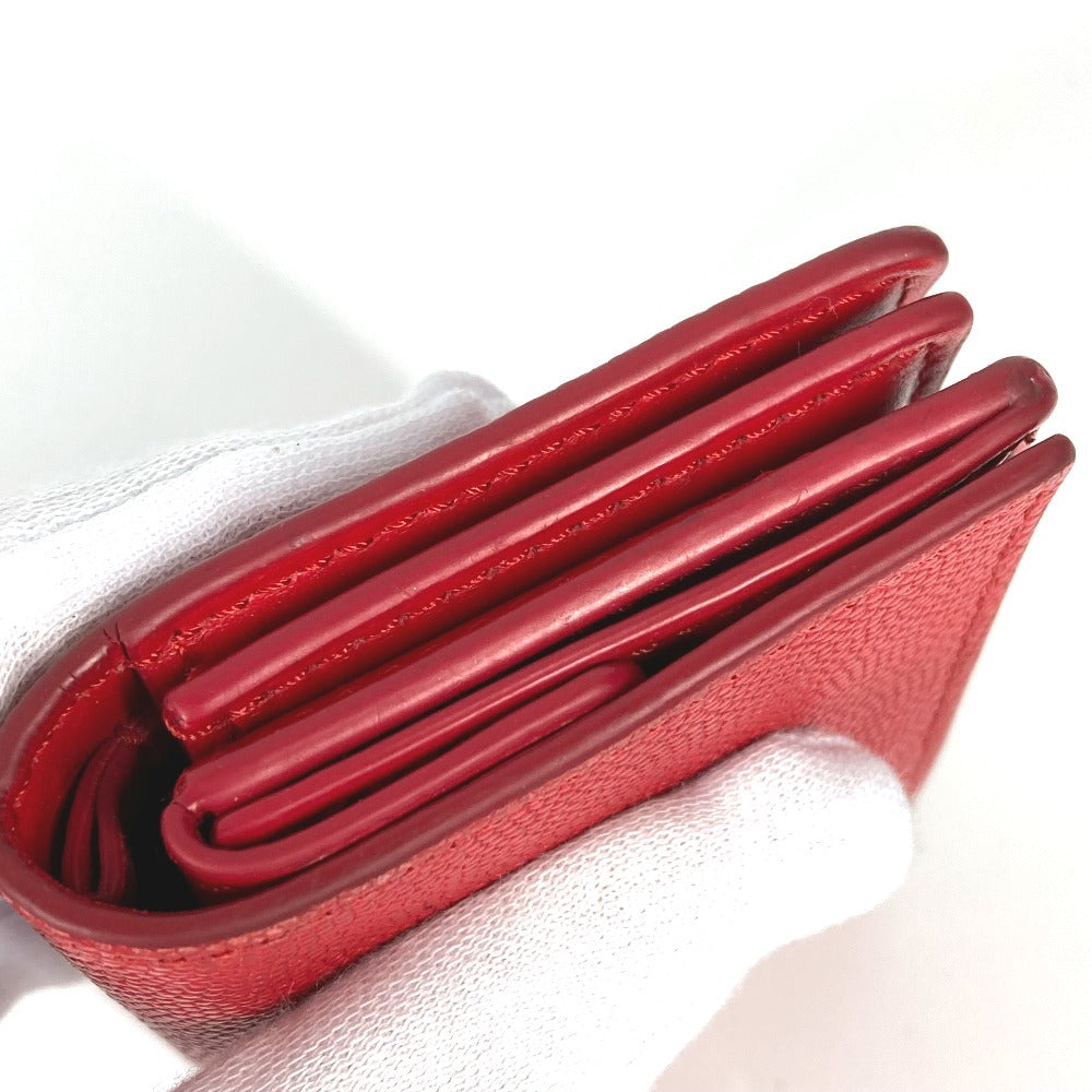 BURBERRY Folded wallet leather Red TB
