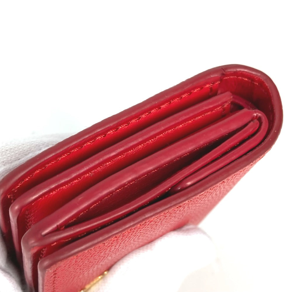 BURBERRY Folded wallet leather Red TB