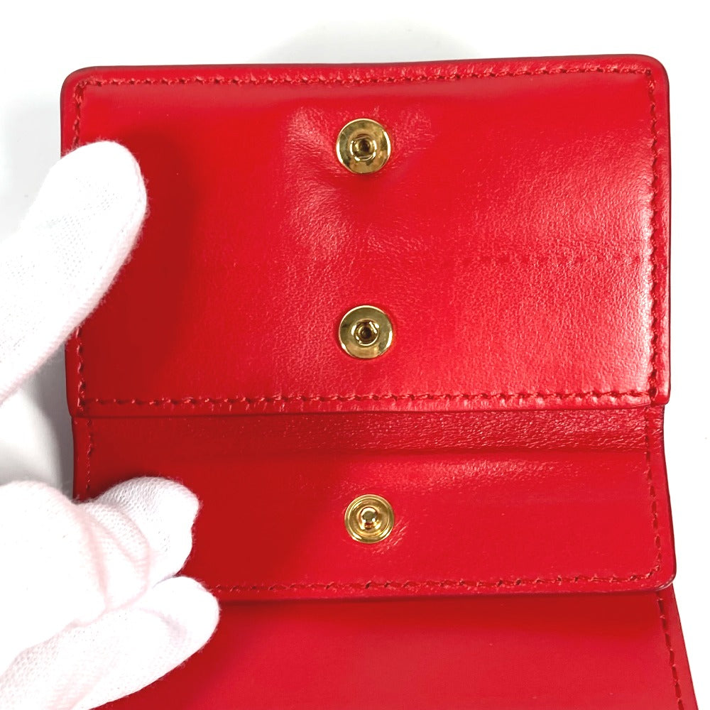 BURBERRY Folded wallet leather Red TB