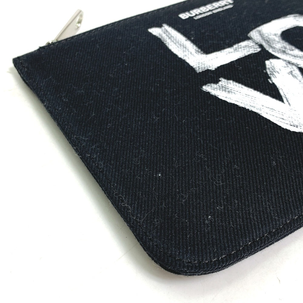 BURBERRY Pouch canvas black Makeup pouch Cosmetics Pouch LOVE