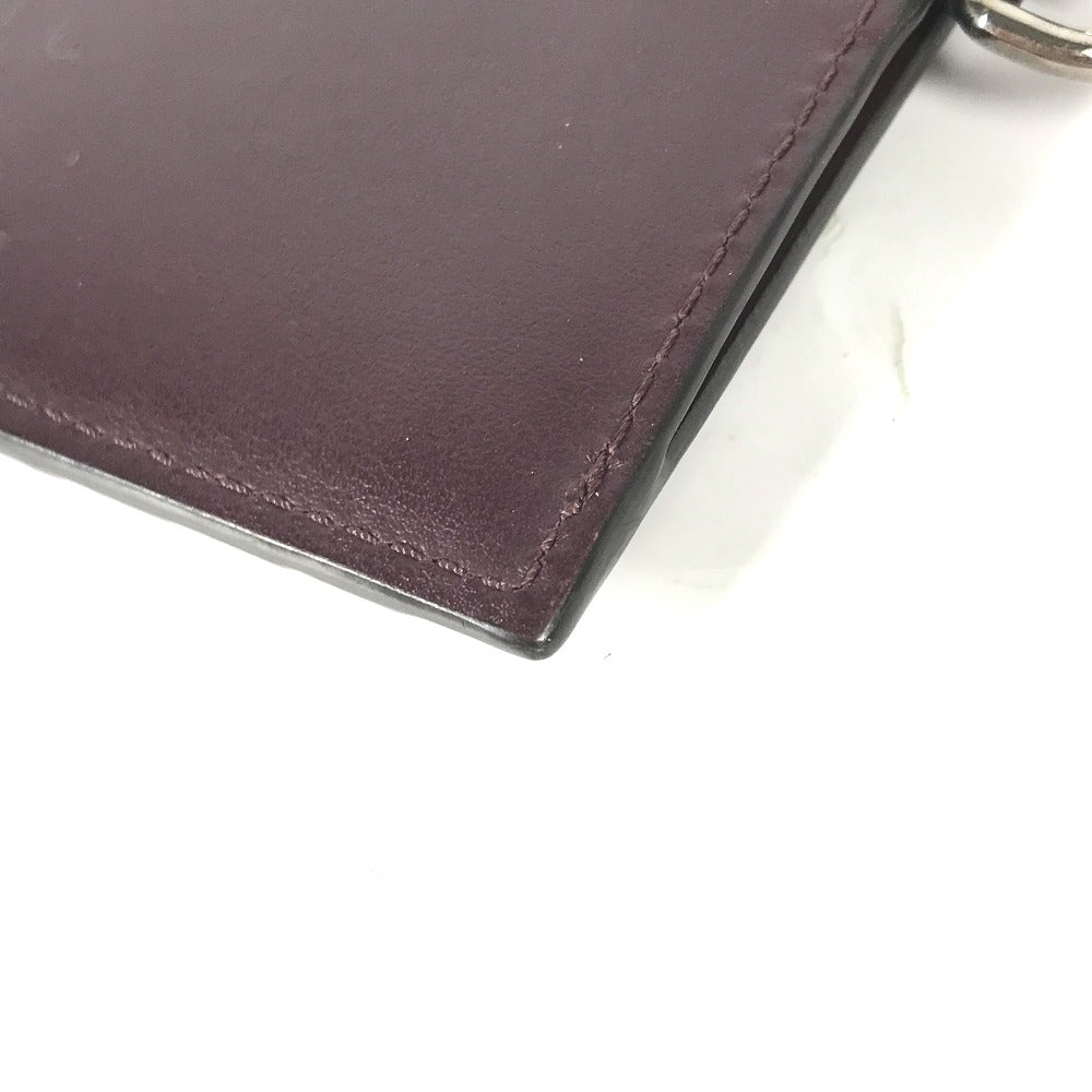 BURBERRY Coin case leather Purple type Wallet Coin Pocket With TB strap