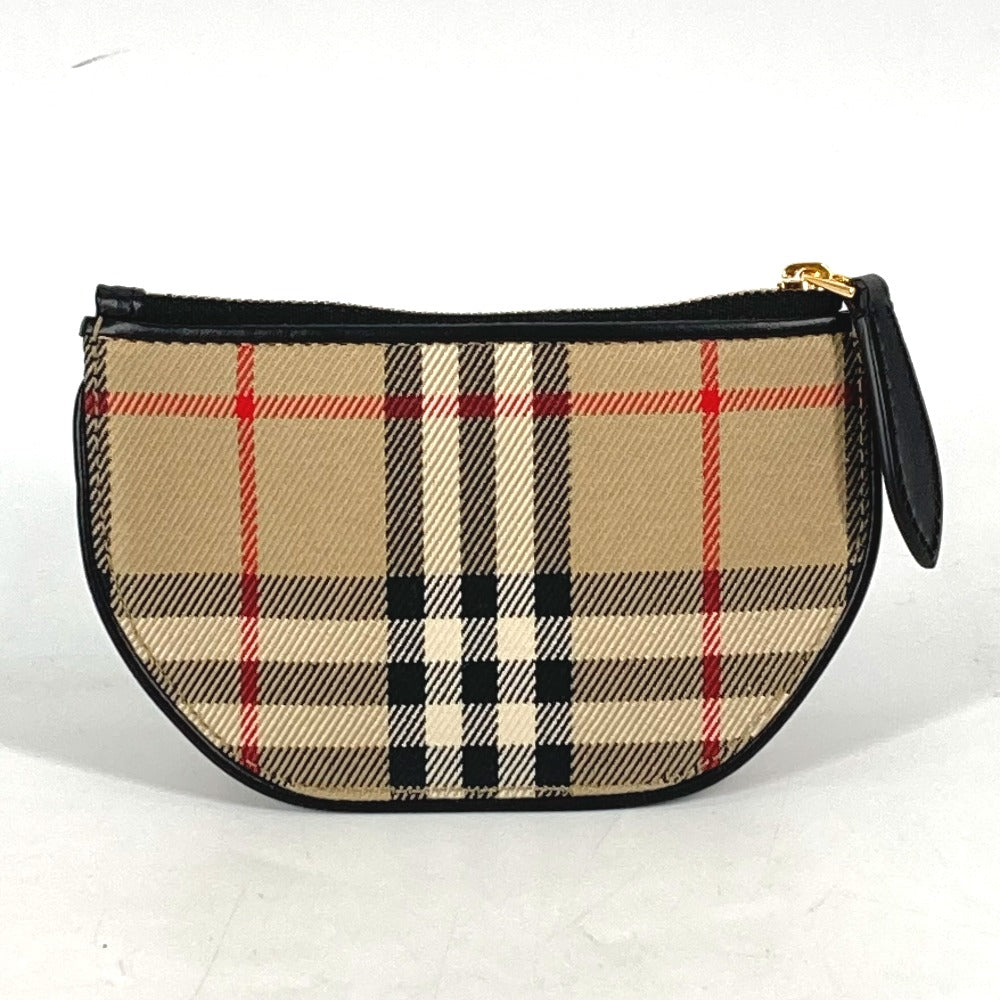 BURBERRY Coin case 8045031 Leather / canvas beige Coin Pocket Wallet Olympia