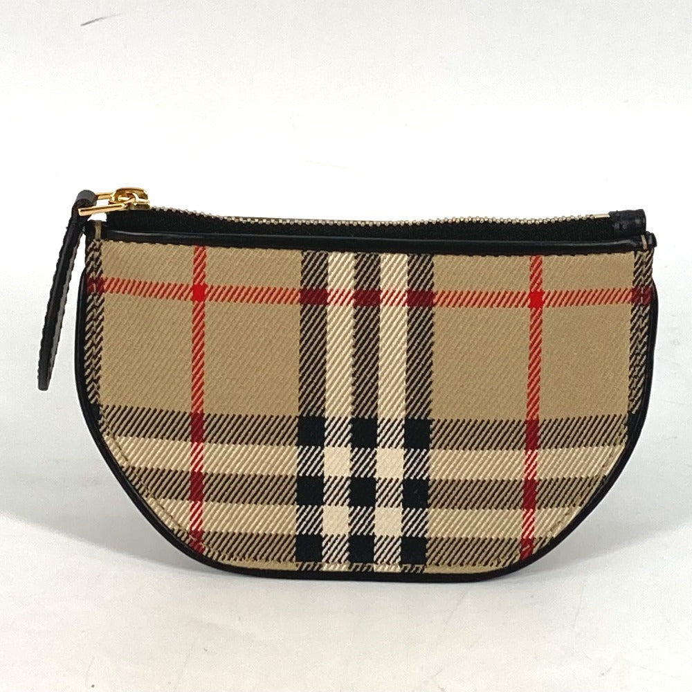BURBERRY Coin case 8045031 Leather / canvas beige Coin Pocket Wallet Olympia