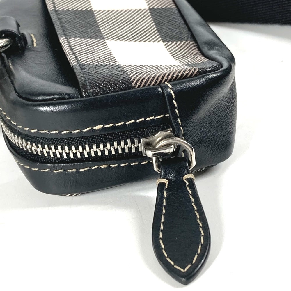 BURBERRY Coin case Leather, PVC black Coin Pocket Wallet check