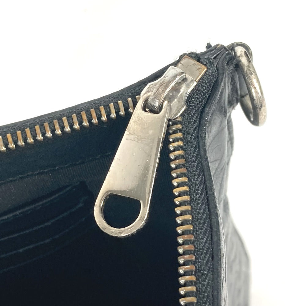 BURBERRY Clutch bag leather black TB logo