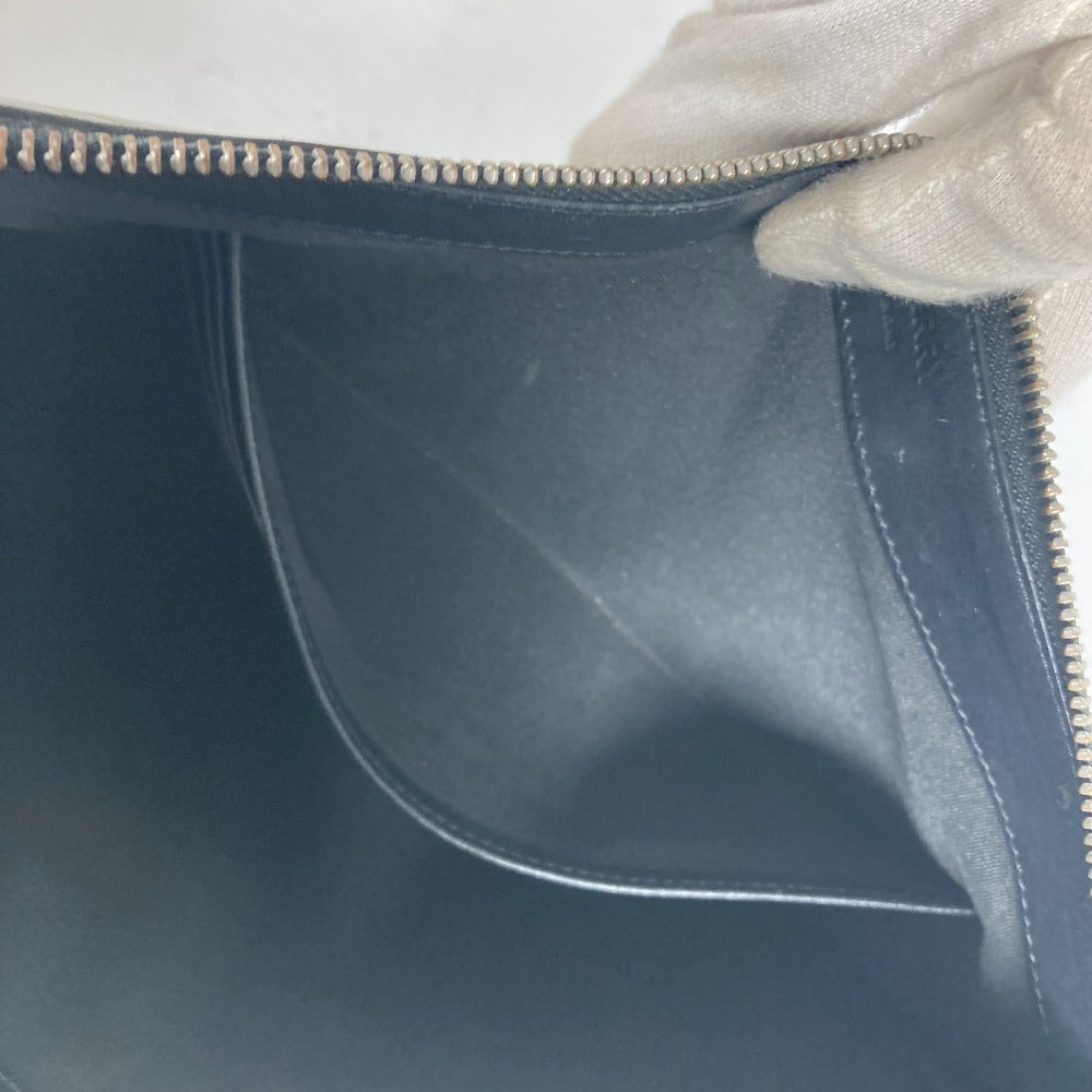 BURBERRY Clutch bag leather black TB logo