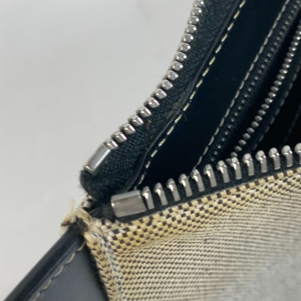 BURBERRY Clutch bag Leather / canvas gray logo