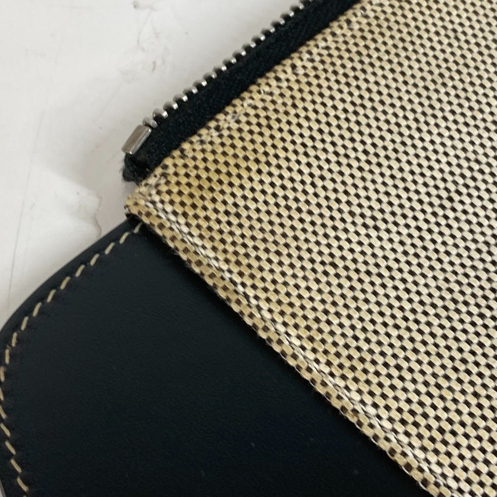 BURBERRY Clutch bag Leather / canvas gray logo