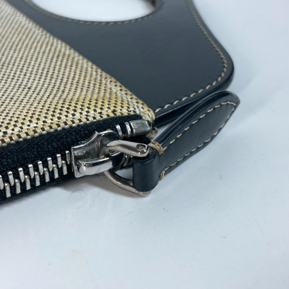 BURBERRY Clutch bag Leather / canvas gray logo