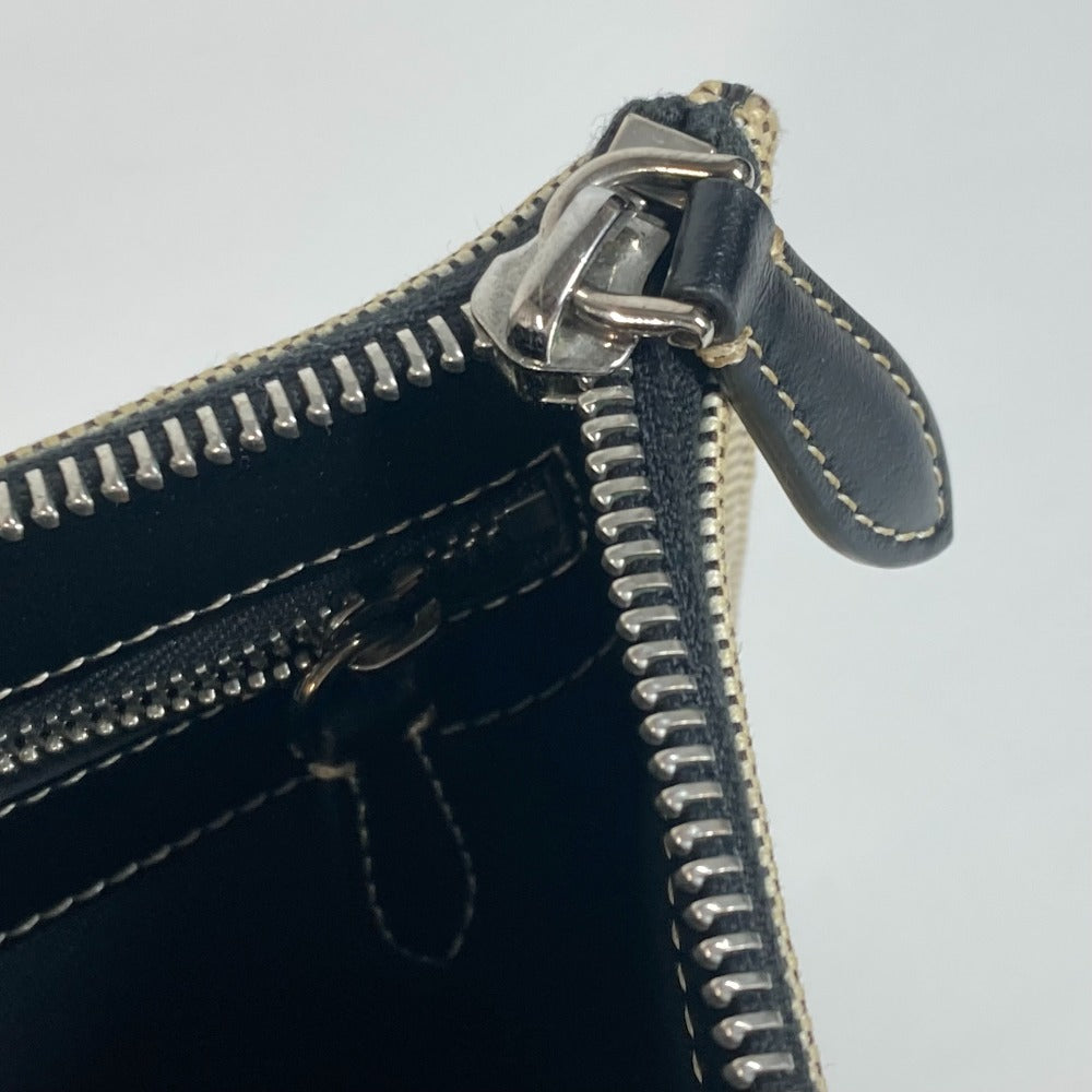 BURBERRY Clutch bag Leather / canvas gray logo