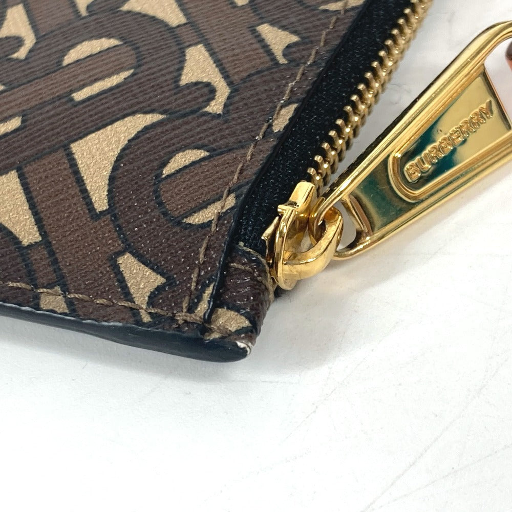 BURBERRY Clutch bag leather Brown TB logo