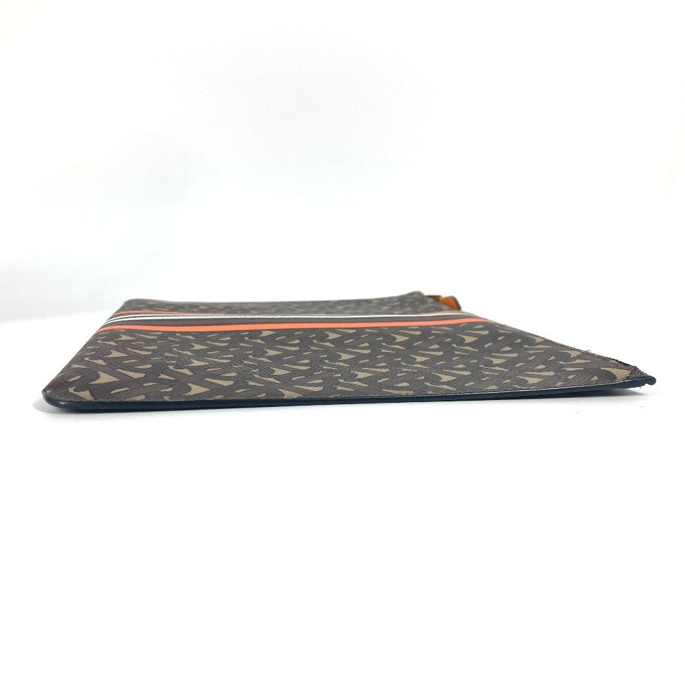 BURBERRY Clutch bag leather Brown TB logo