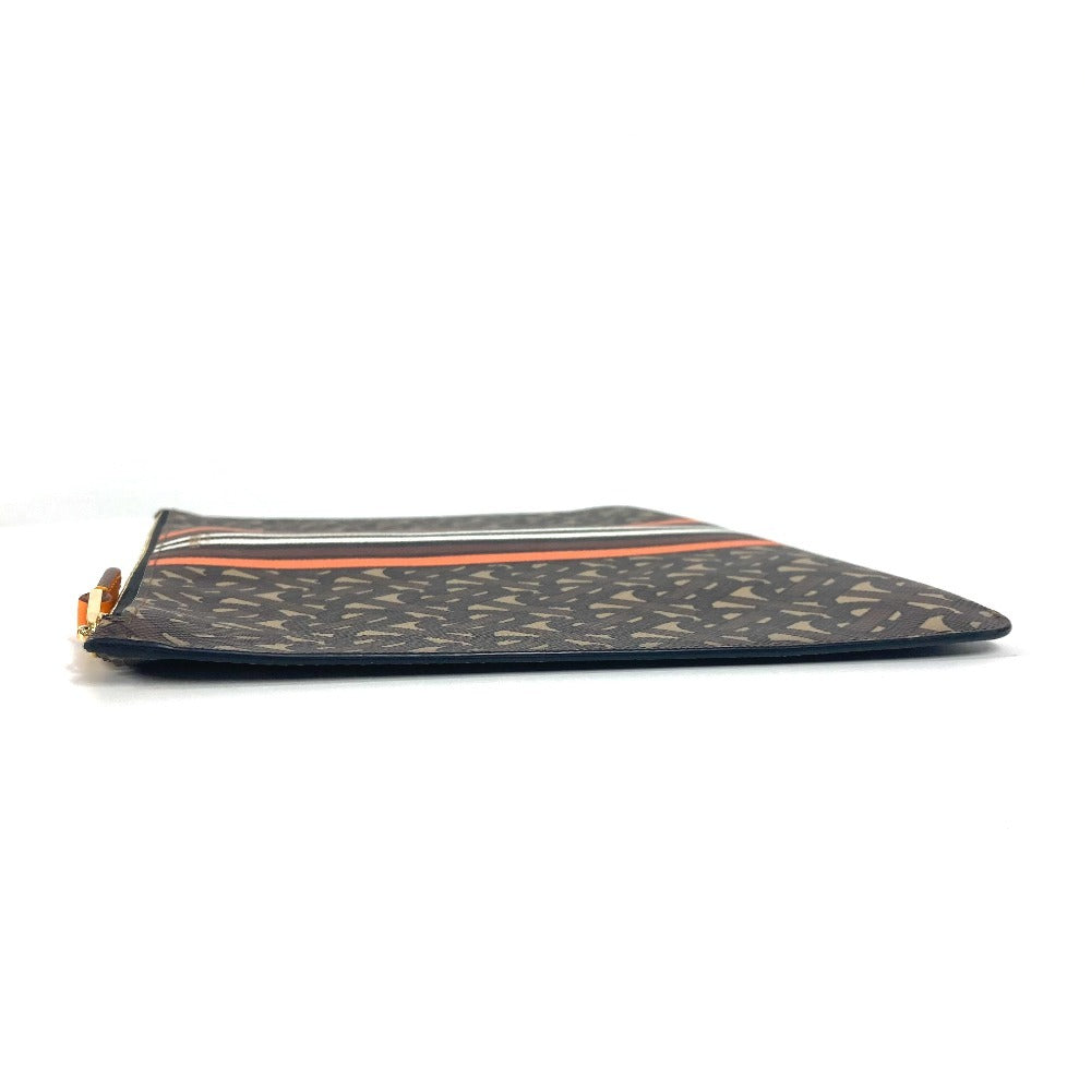 BURBERRY Clutch bag leather Brown TB logo