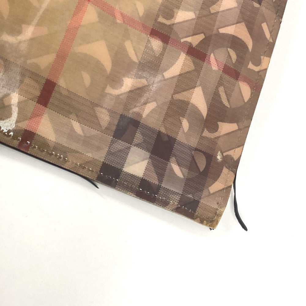BURBERRY Clutch bag Nylon beige logo check TB