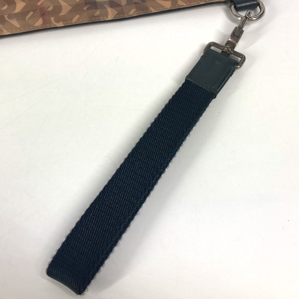 BURBERRY Clutch bag Nylon beige logo check TB