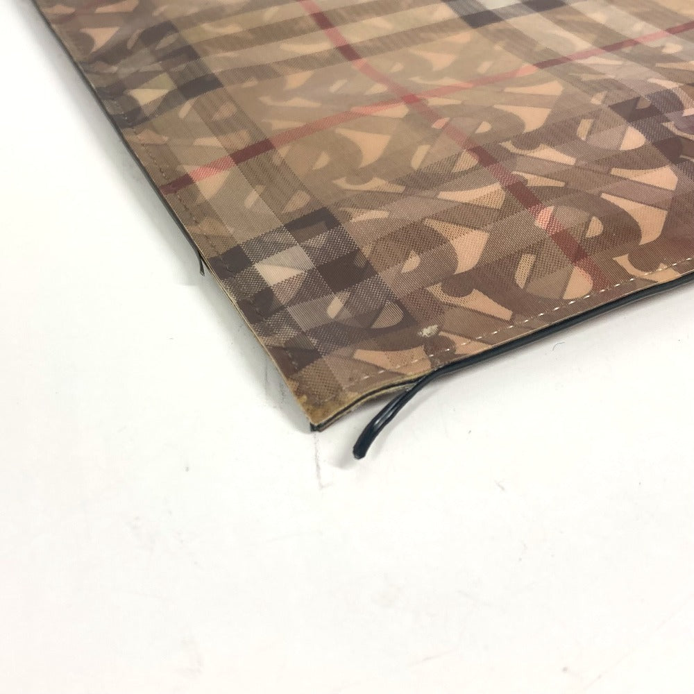 BURBERRY Clutch bag Nylon beige logo check TB