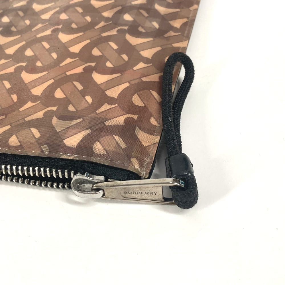 BURBERRY Clutch bag Nylon beige logo check TB