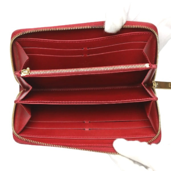 LOUIS VUITTON Long Wallet Purse M91981 Monogram Vernis Pomdamul Vernis Zippy wallet