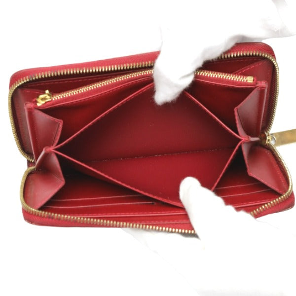LOUIS VUITTON Long Wallet Purse M91981 Monogram Vernis Pomdamul Vernis Zippy wallet