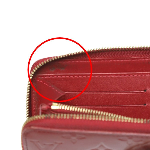 LOUIS VUITTON Long Wallet Purse M91981 Monogram Vernis Pomdamul Vernis Zippy wallet
